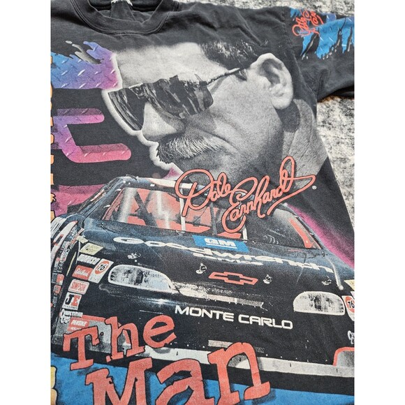 Vintage Dale Earnhardt Tshirt SZ XL AOP FADED L The Man Born To Run 1997 Nascar - Picture 4 of 12